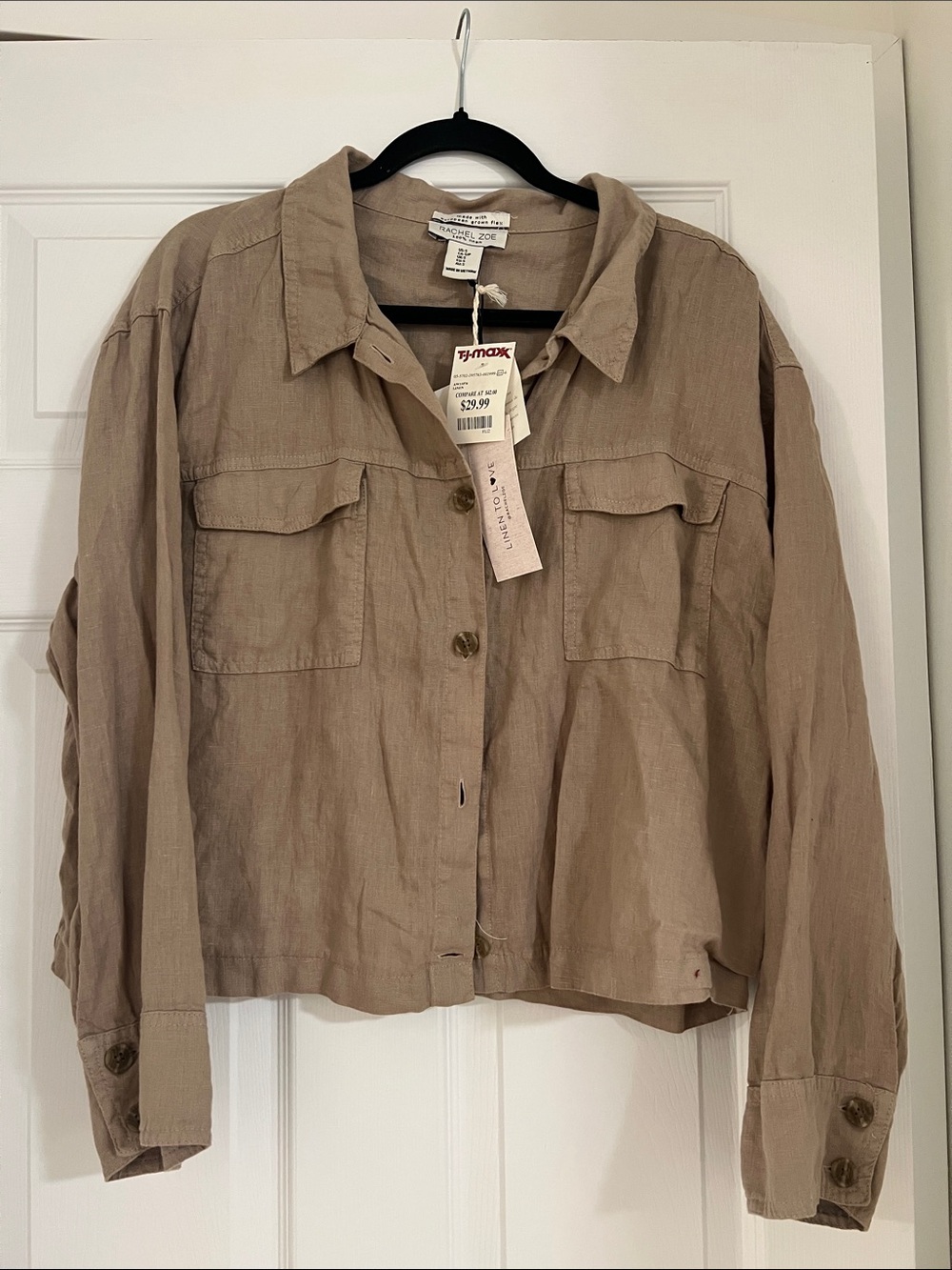 Caslon Lightweight Utility Shirt Jacket in Taupe